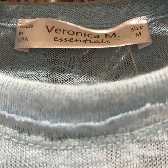 NWT Veronica M light blue keyhole asymmetrical top - Picture 7 of 7